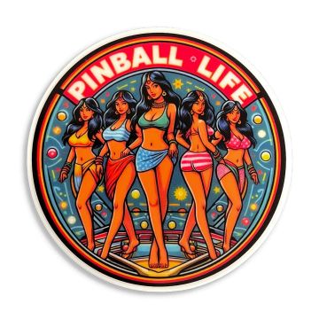 Pinball Life Party Girls Drink Coaster